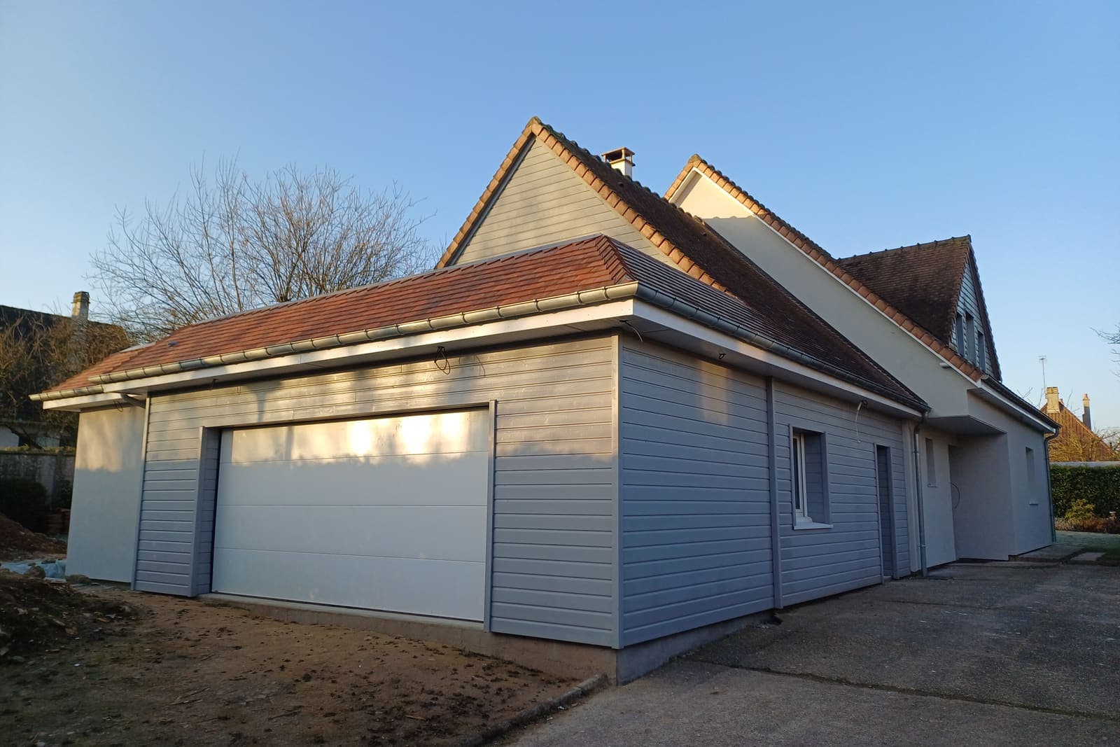 Chantier d’ossature bois mené par les équipes de l’atelier de Beautot